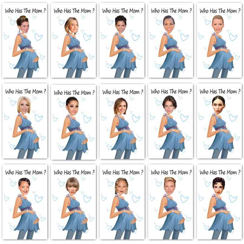 ukebobo 33 Cute Baby Shower Games - Scratch Off Lottery Ticket Raffle Cards Baby Shower Game - Who Has The Mom - 33 Sheets - Image 4